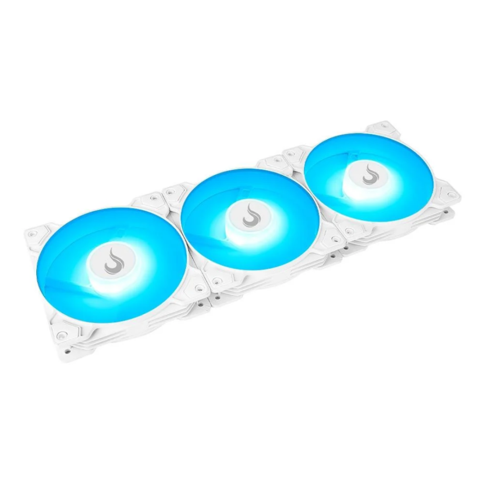 Kit Com 3 Ventoinhas Rise Mode X 120MM LED ARGB Branco - RMXLD02ARGB - #3
