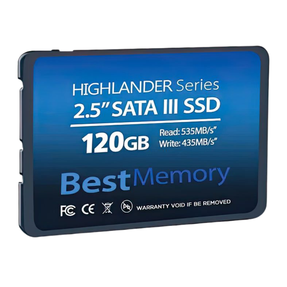 SSD Best Memory Highlander, 120GB Leitura 535MB/s, Gravacao 435MB/s