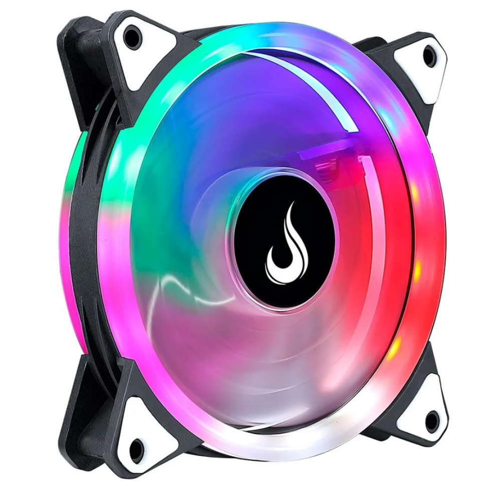 Ventoinha Galaxy Rainbow 120mm, Preto - Rise Mode