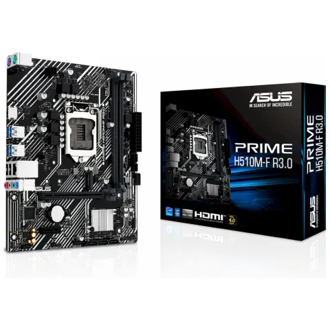 Placa Mãe ASUS PRIME H510M-F R3.0 DDR4, Socket LGA1200 mATX