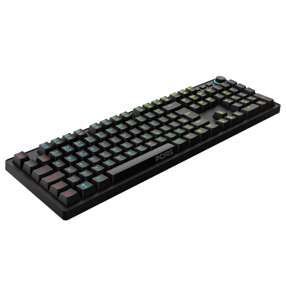 Teclado Mecânico Zecky Black Vulcan 100% Pcyes - Switch Red - Led Rainbow - #2