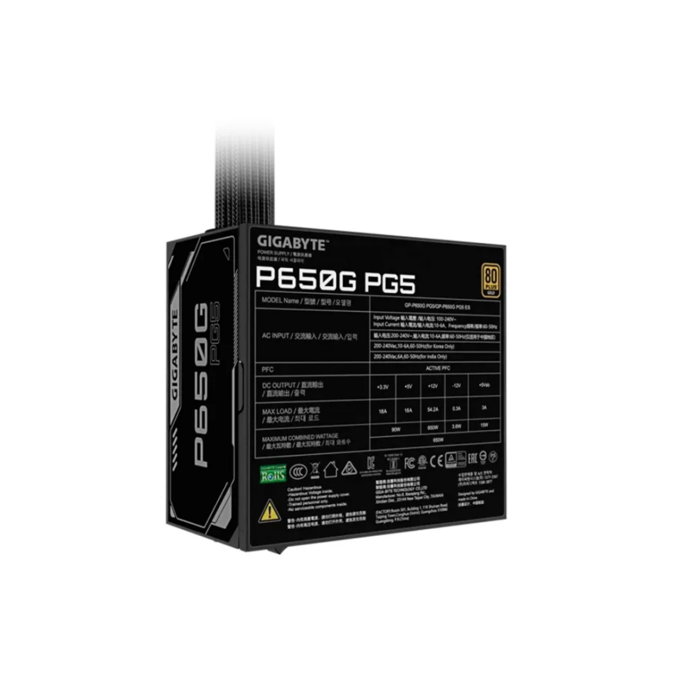 Fonte Gigabyte P650G PG5, 650W, 80 PLUS Gold - #3