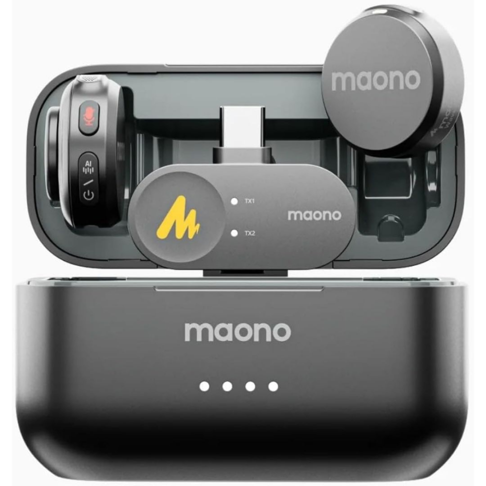 Microfone De Lapela Sem Fio Maono Wave T5 Preto WM650 TYPE C - #2