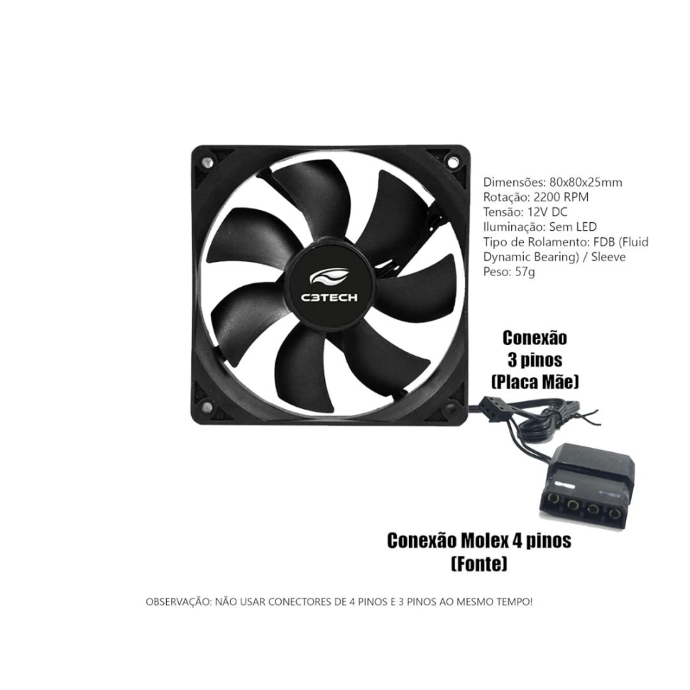 Cooler Fan C3Tech F7-50BK 80mm - #4