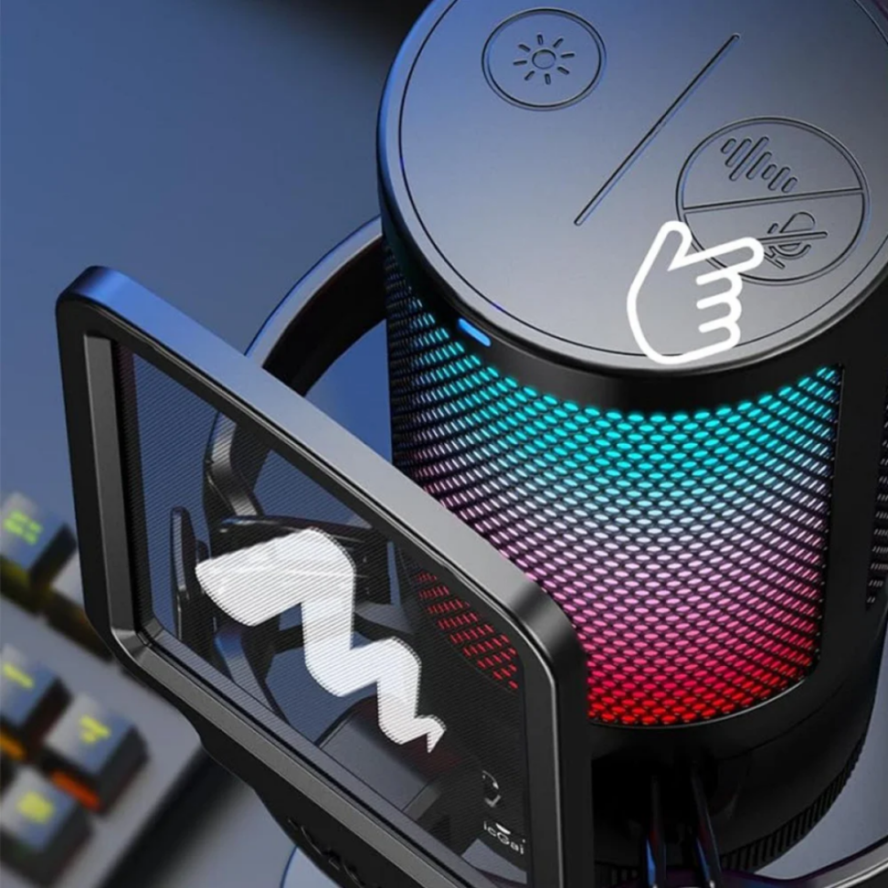 Microfone Gamer Maono Com Suporte, RGB - DGM20 PRETO - #3
