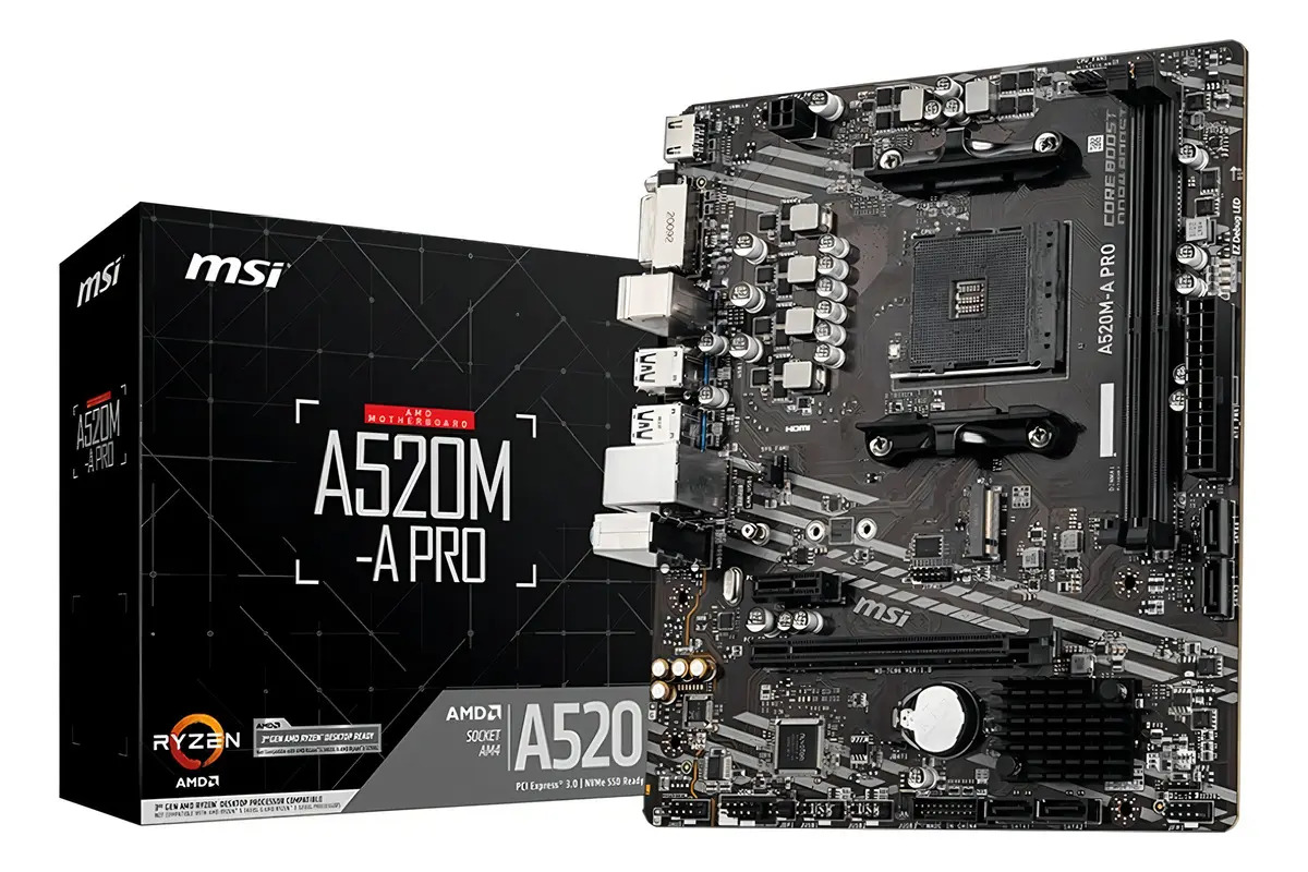 Placa-Mãe MSI A520M-A PRO