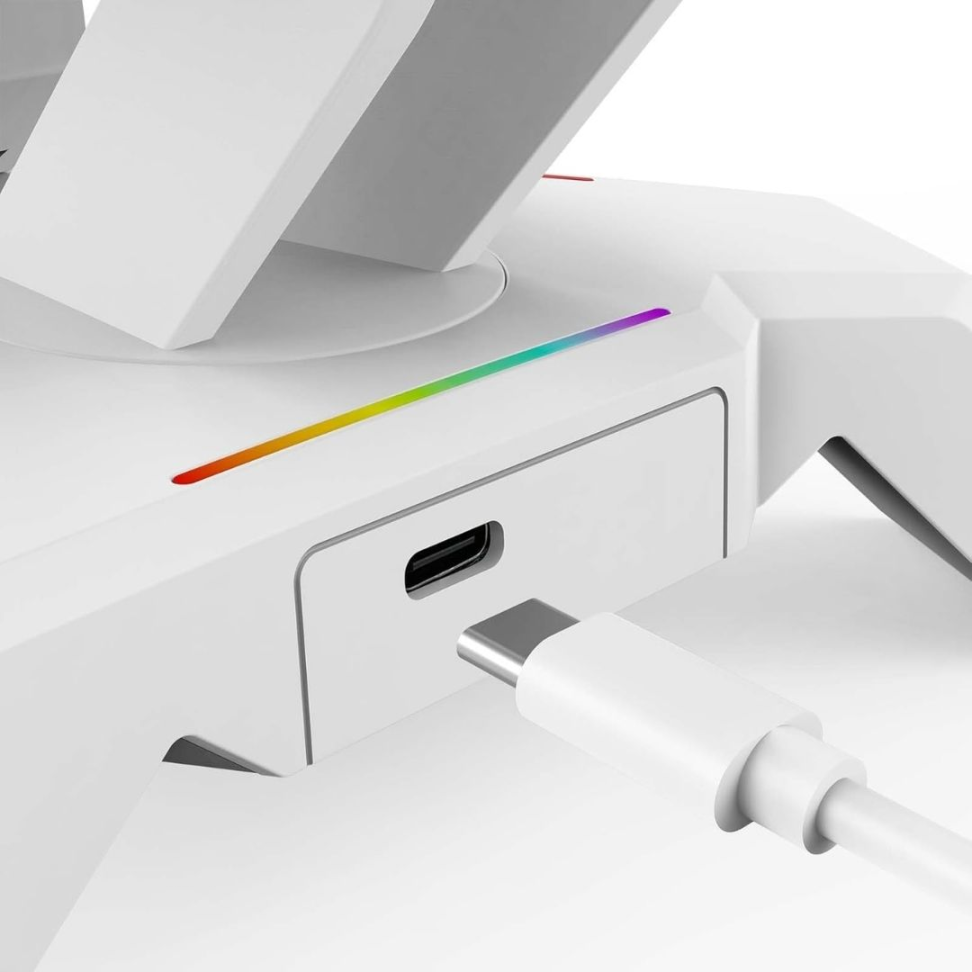 Suporte Headset Redragon, Scepter Elite - Branco RGB - #4