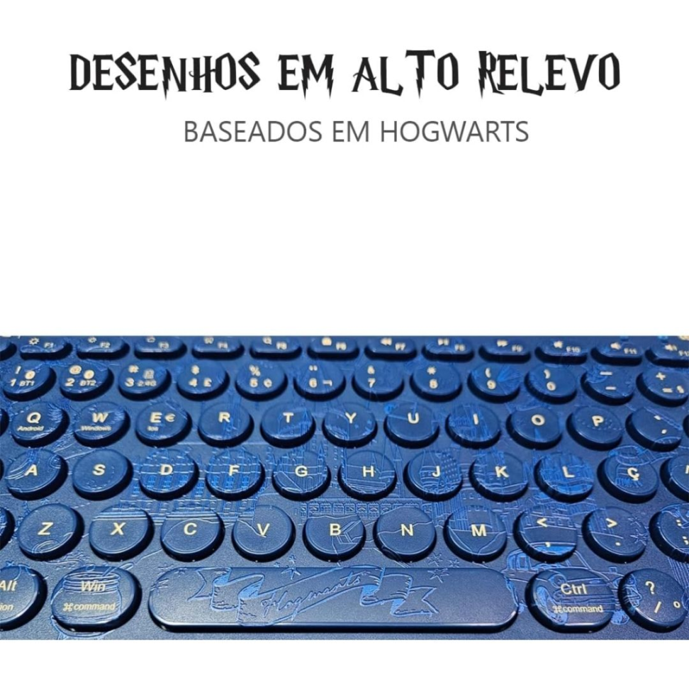 Combo Teclado e Mouse sem Fio Harry Potter - Letron - #3