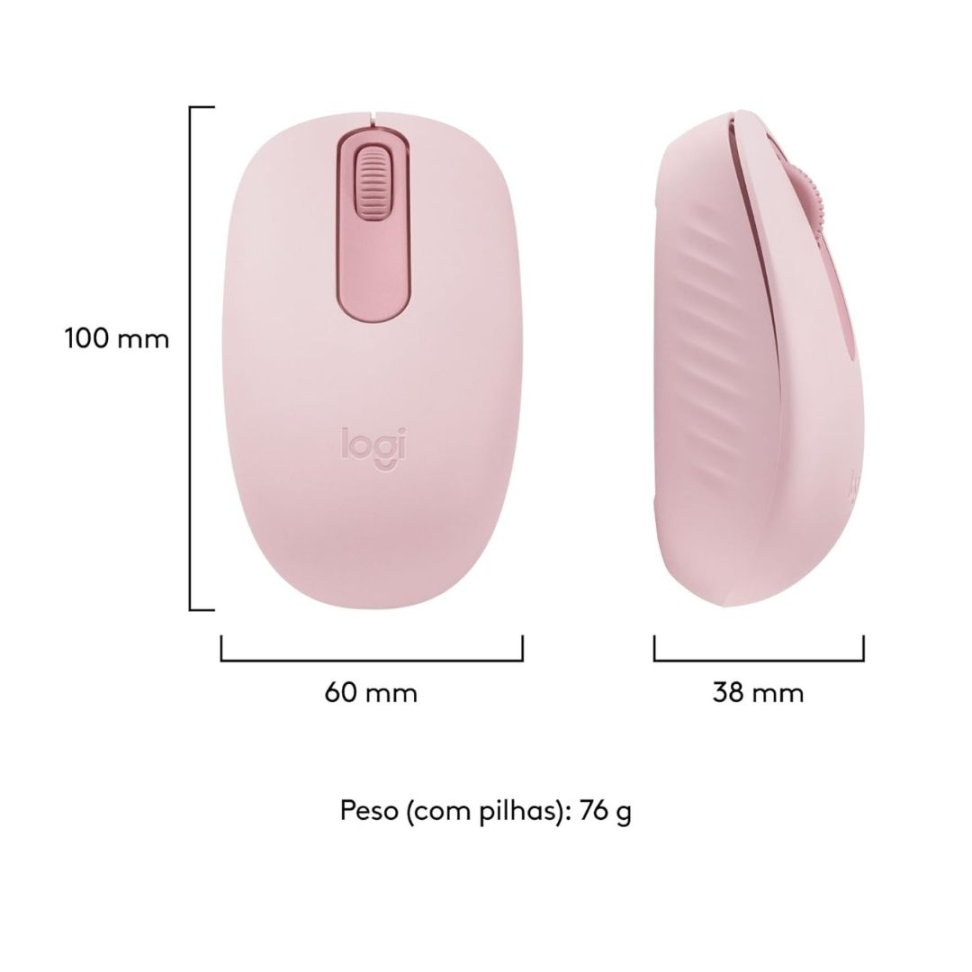 Mouse Bluetooth M196 Rosa - Logitech - #3