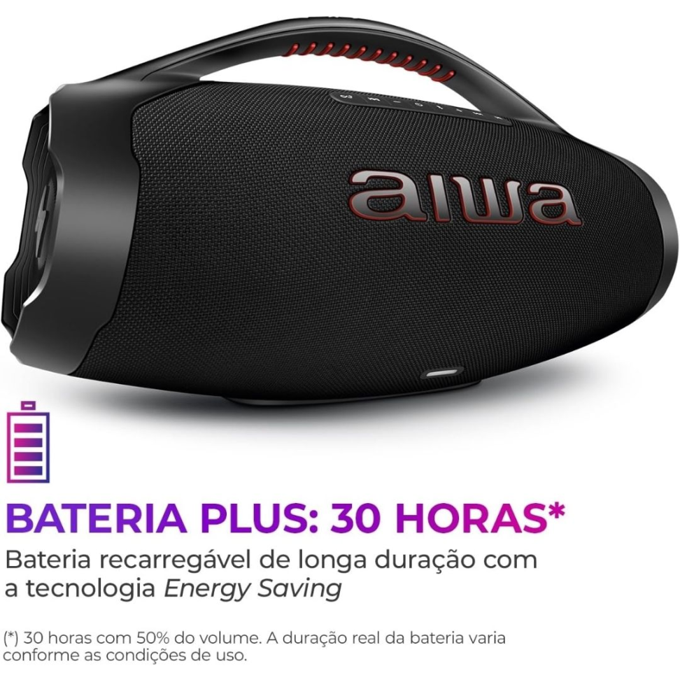 Caixa De Som Aiwa Boombox - BBS-01B 200W - #3