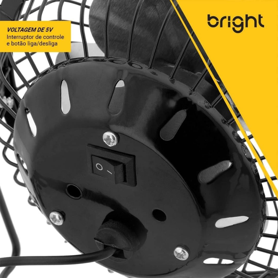 Ventilador De Mesa USB Preto - Bright - #2