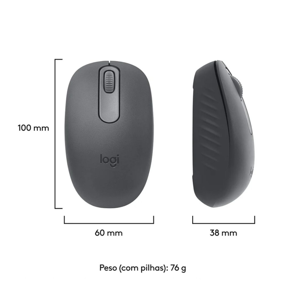 Mouse Bluetooth M196 Grafite - Logitech - #3