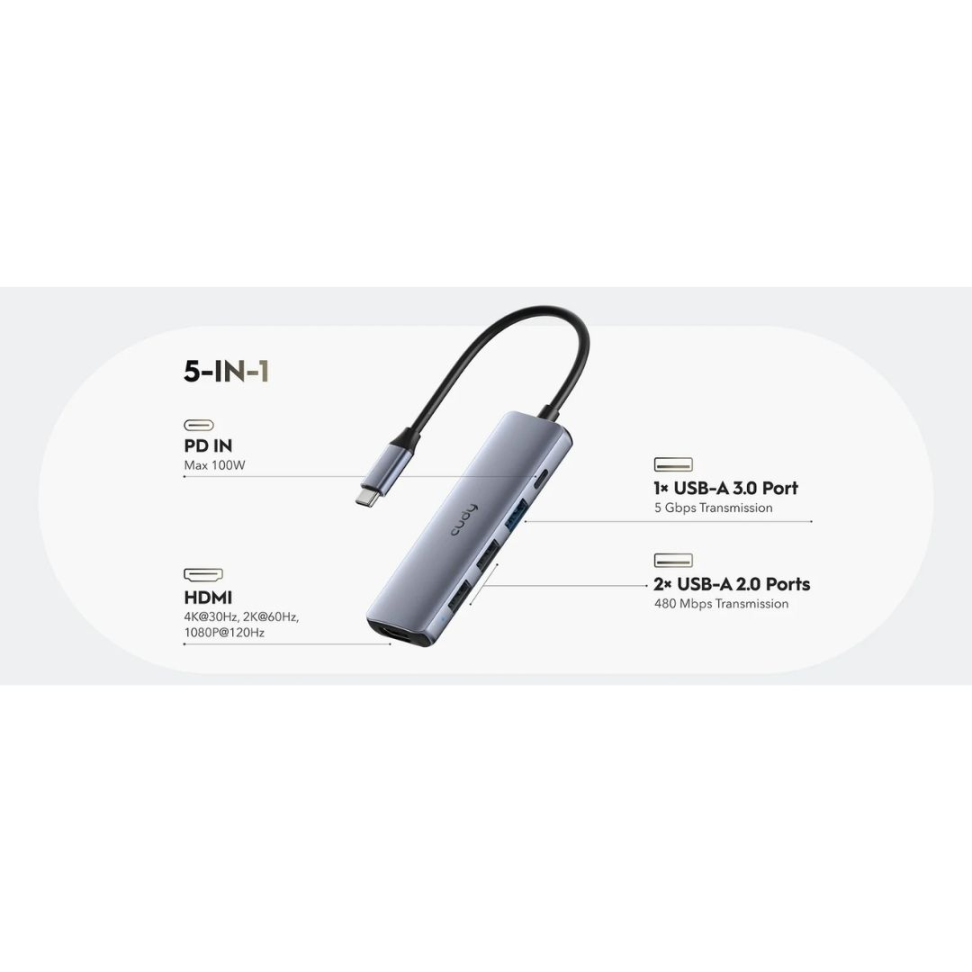 Hub Cudy USB-C 5 Em 1 - UH405 - #3