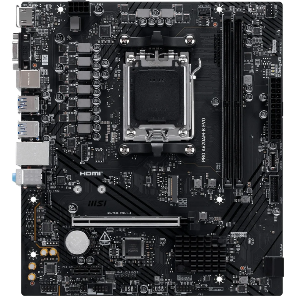 Placa Mãe MSI PRO A620M-B EVO, AMD AM5, mATX, DDR5 - PROA620AMBEVO