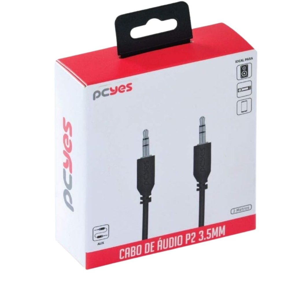 Cabo De Áudio P2 3.5MM 2MT - Pcyes - #3