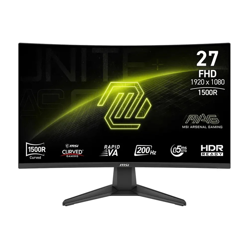 Monitor Gamer Curvo MSI MAG 27" Full HD 200Hz 0.5ms Rapid VA FreeSync Premium HDR Ready - 276CF E20