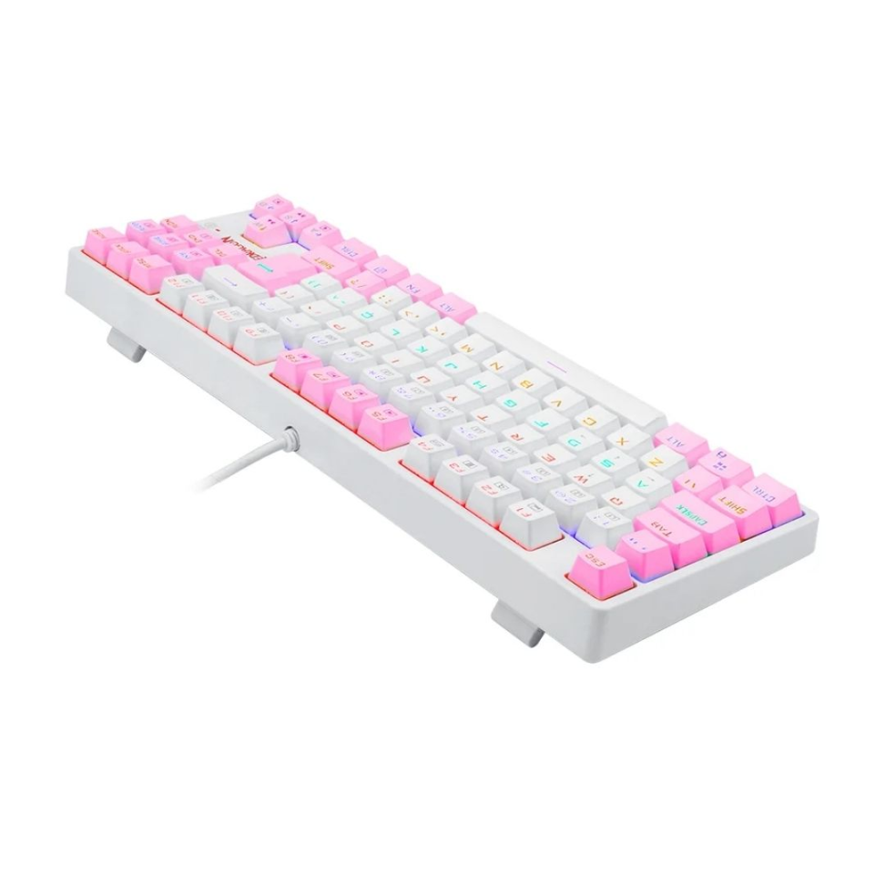 Teclado Gamer Mecânico Redragon Darksa Branco E Rosa (Switch Marrom) - #4