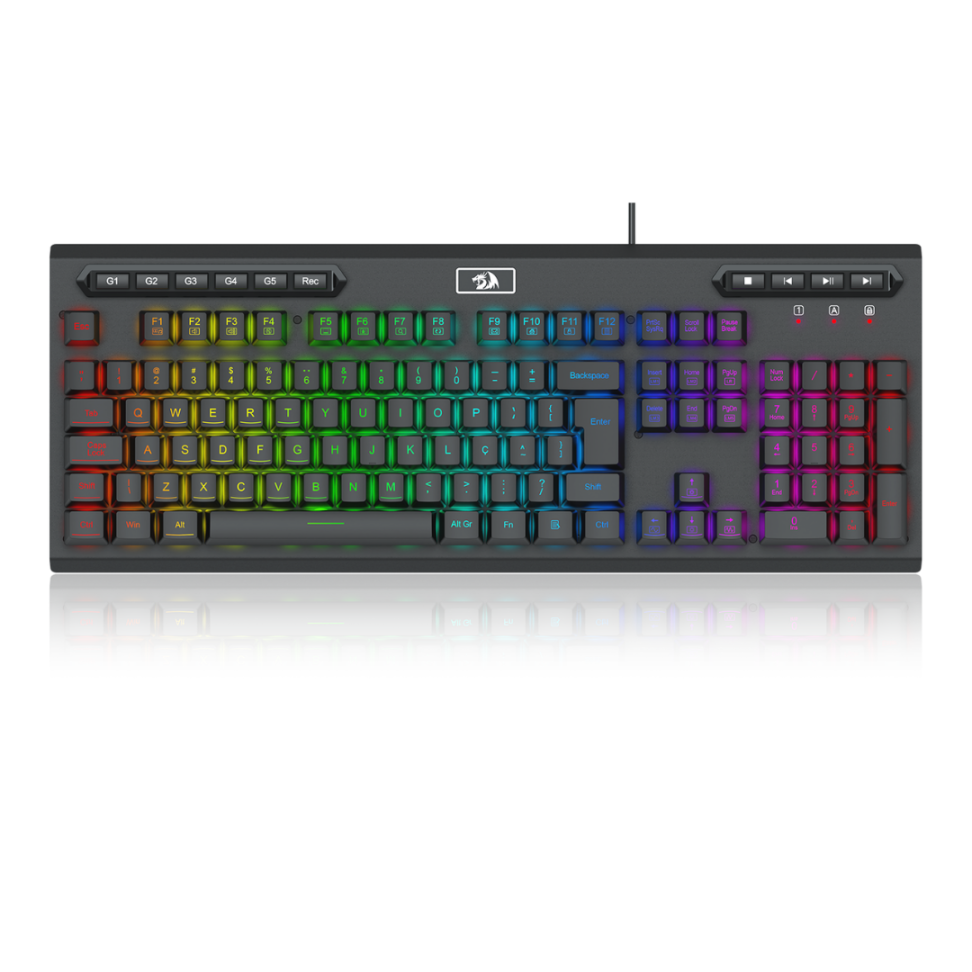 Teclado Gamer Netherbane, Membrana - Redragon K521-R