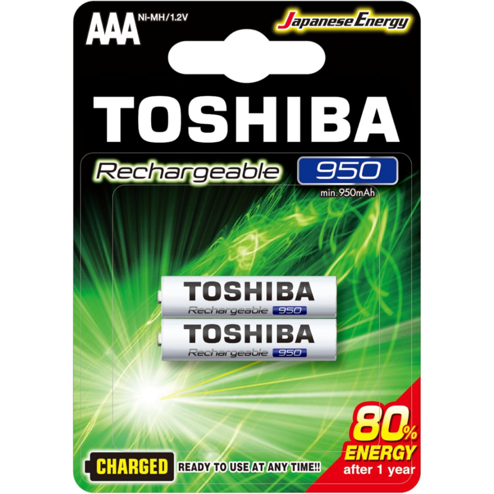 Pilha Recarregável AAA com 2UN Toshiba