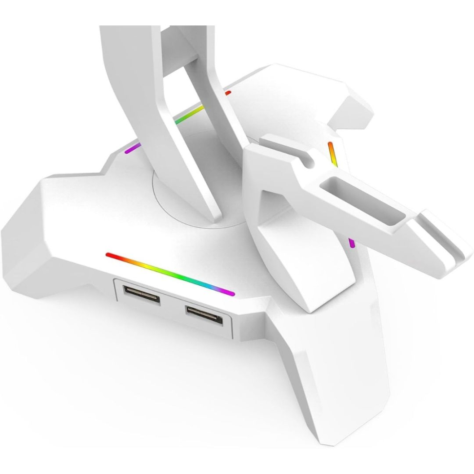 Suporte Headset Redragon, Scepter Elite - Branco RGB - #3