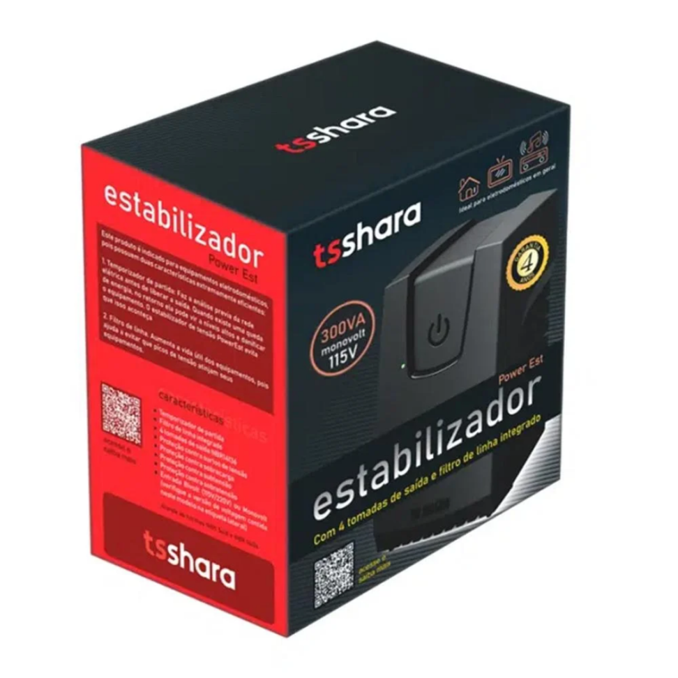 Estabilizador TS Shara PowerEst 300VA MONO/115V/115V - 9100 - #4