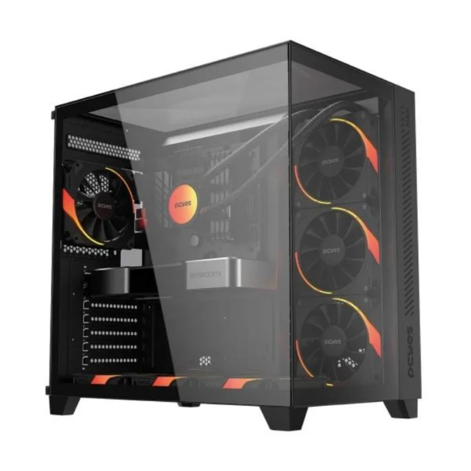 Gabinete Gamer Forcefield Max Black Vulcan - Pcyes - #4