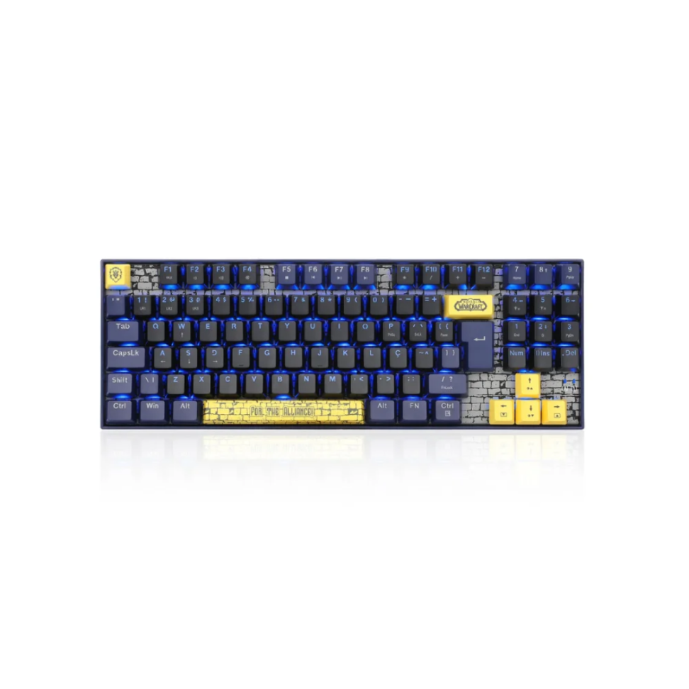 Teclado Mecânico Aliança World Of Warcraft Preto E Azul - Redragon