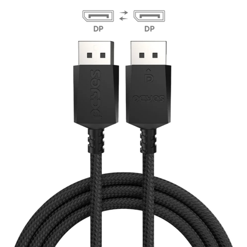 Cabo Displayport 2.1 Nylon Preto, 2M - Pdpn2-2