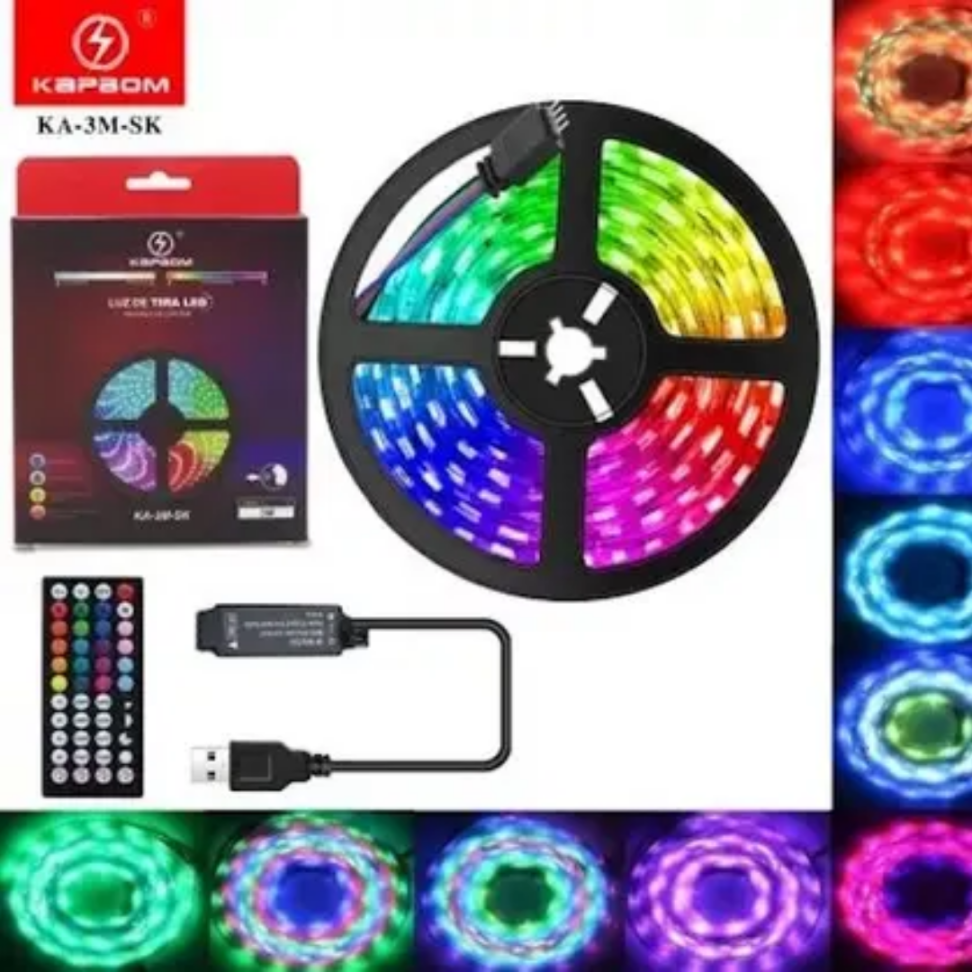 Fita Led RGB 3mt KA-3M-SK - Kapbom