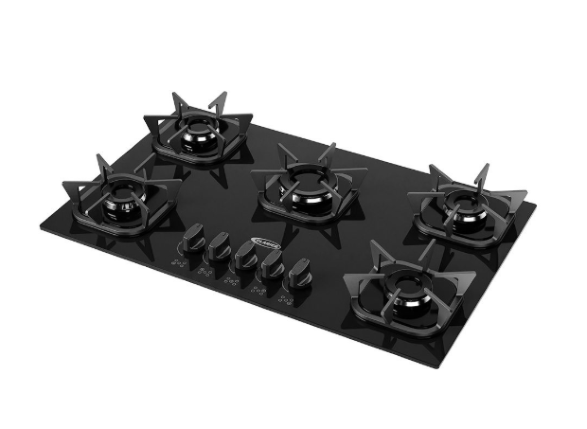 FOGAO GAS COOKTOP 5B MC BE TFF PRETO