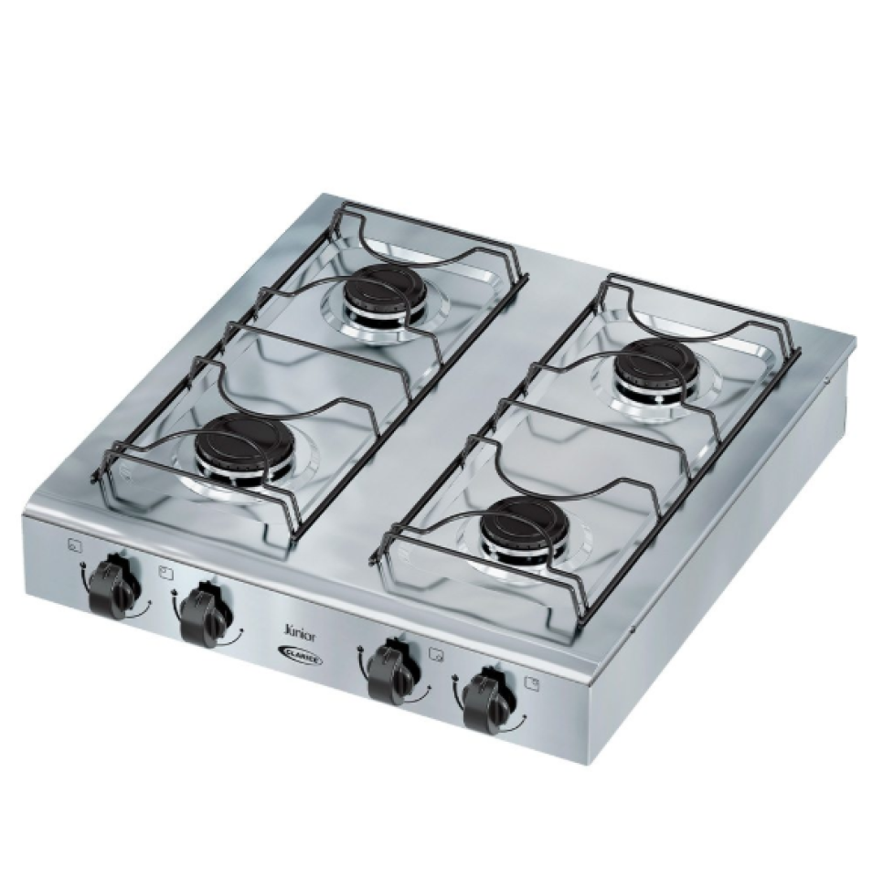 FOGAO GAS JUNIOR 4 BOCAS M I INOX LISO