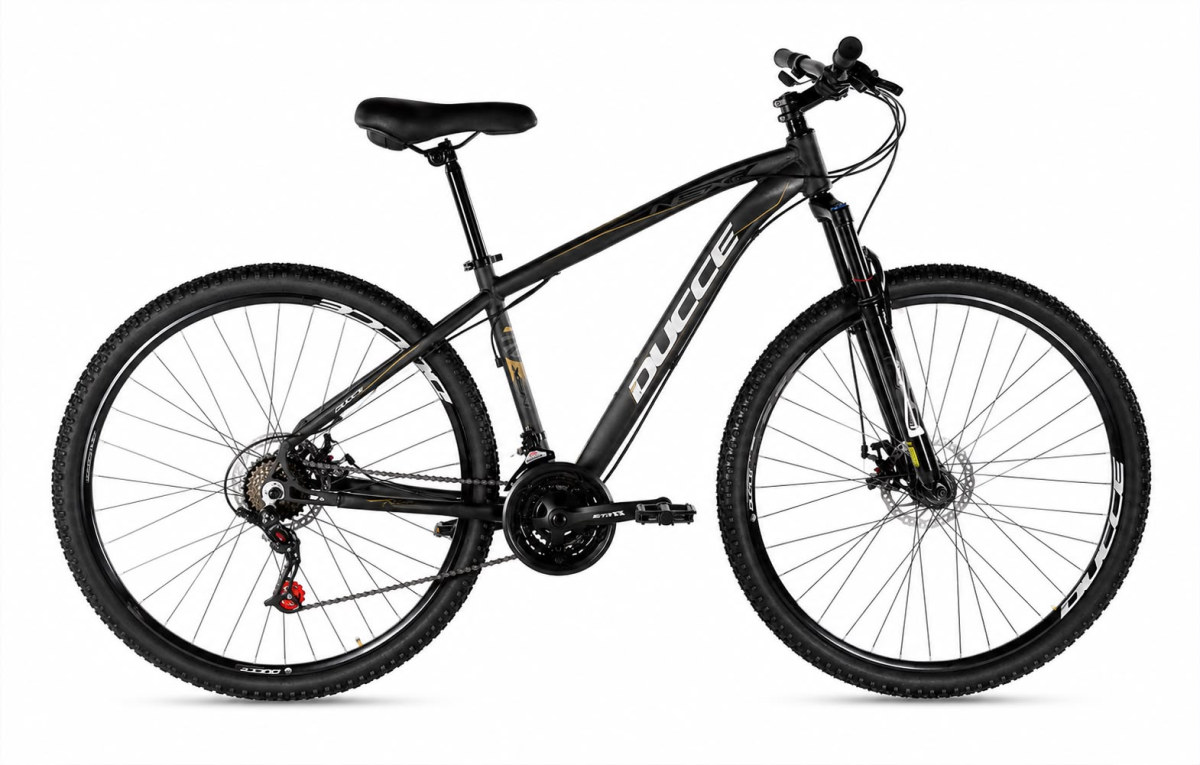 BICICLETA 29 NSX PRETO FOSCO AD DOURADO T-17 - COMERCIAL NOSSO LAR