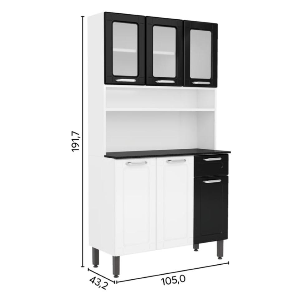 KIT COZINHA ACO TRIPLO BERTOLINI DONA MARIA PRETO