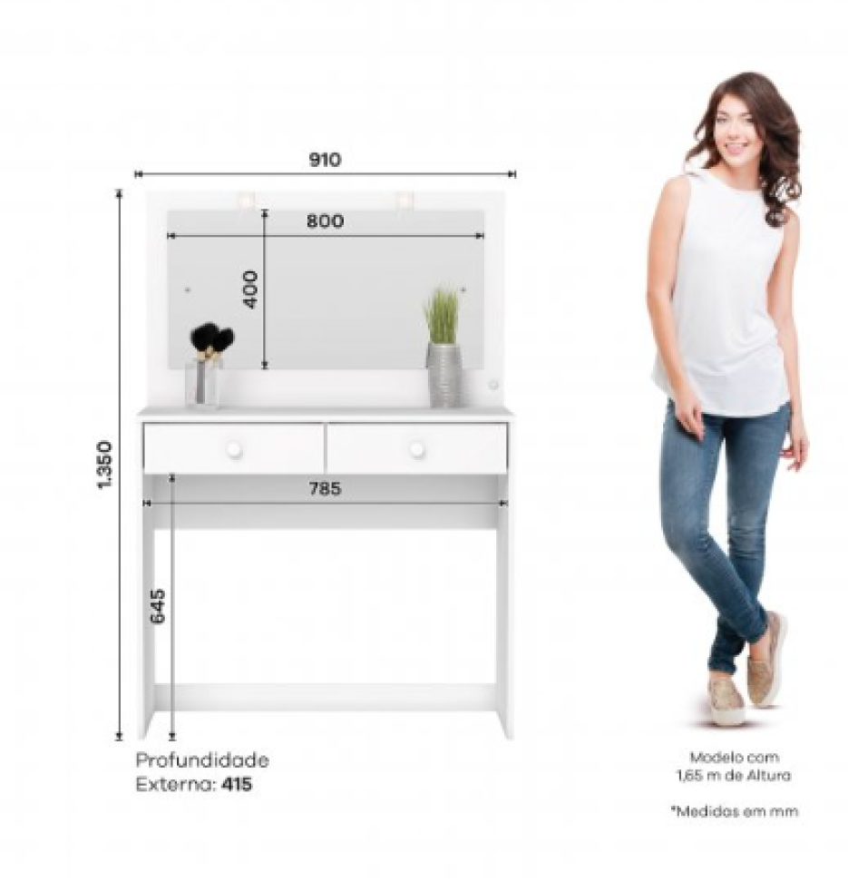 PENTEADEIRA DAILA BRANCO D908-10 - #2