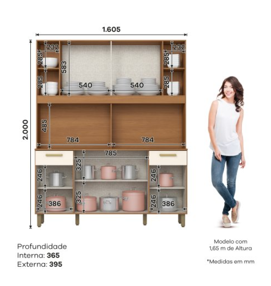 KIT COZINHA COMPACTA 6 PORTAS E 2 GAVETAS - #2