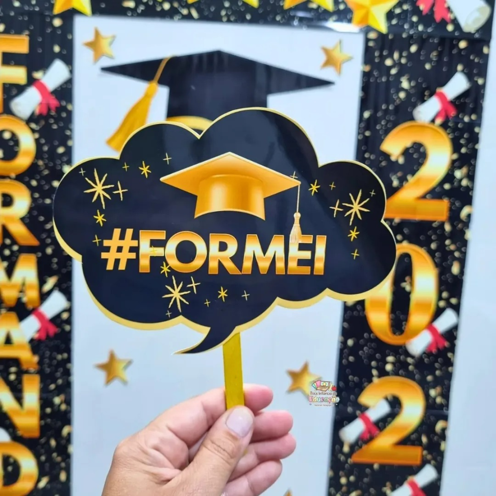 🎓Painel Formatura Preto e Dourado🎓 - #1