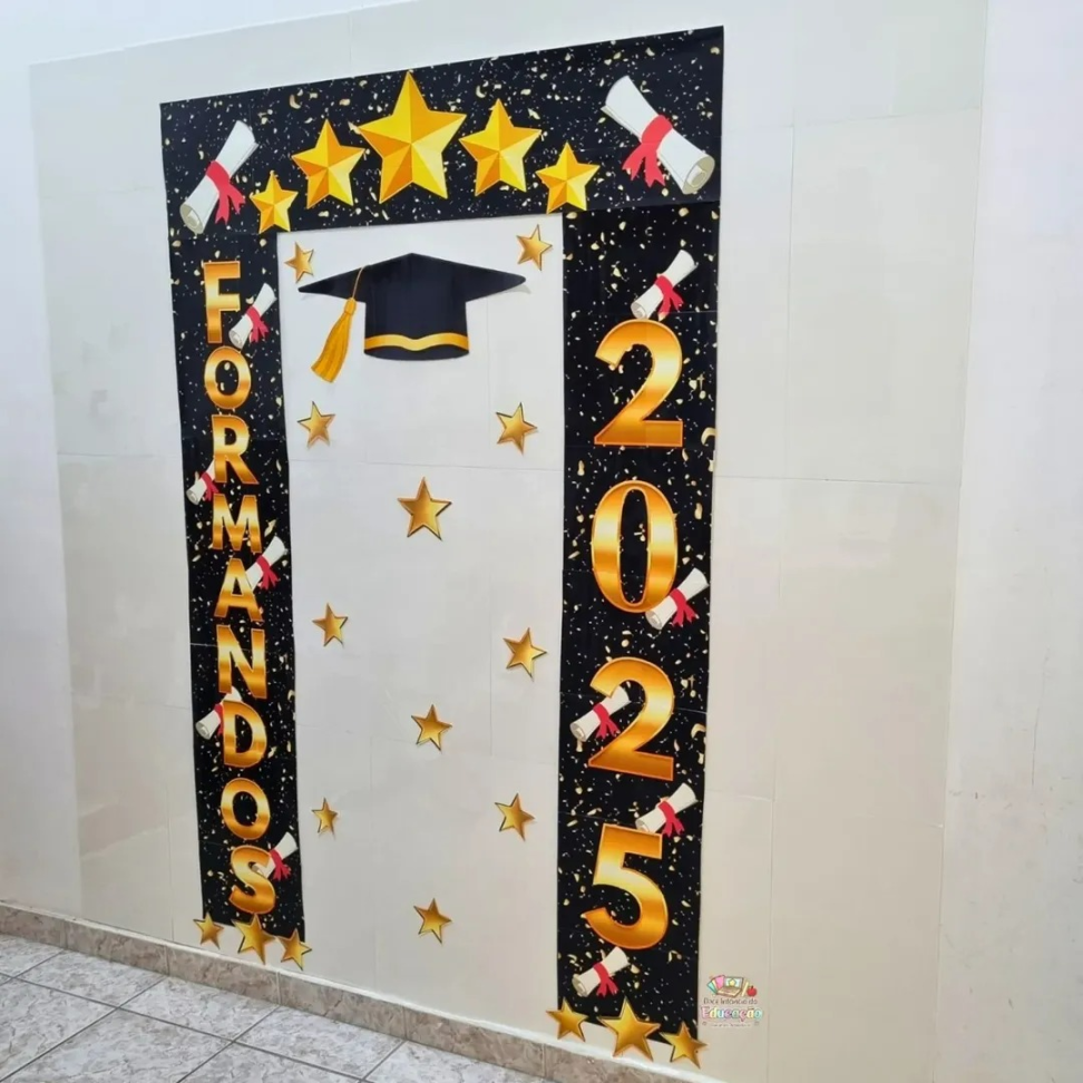 🎓Painel Formatura Preto e Dourado🎓 - #1