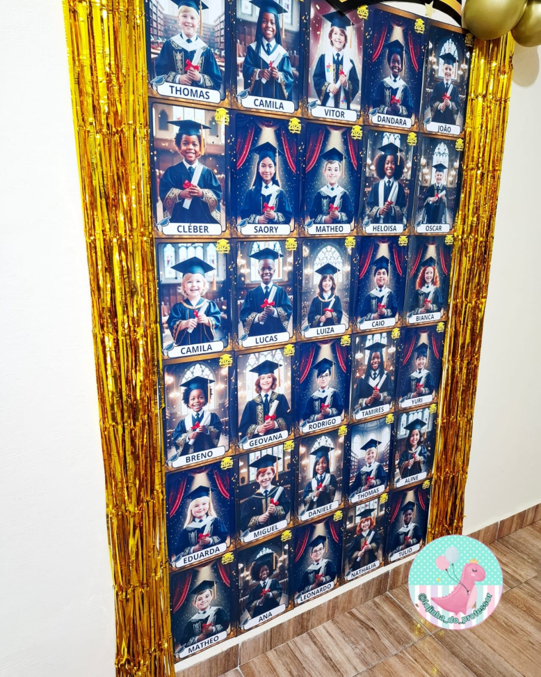 🎓 MURAL PARA FOTOS – FORMANDOS 2025 (PRETO E DOURADO) - #3