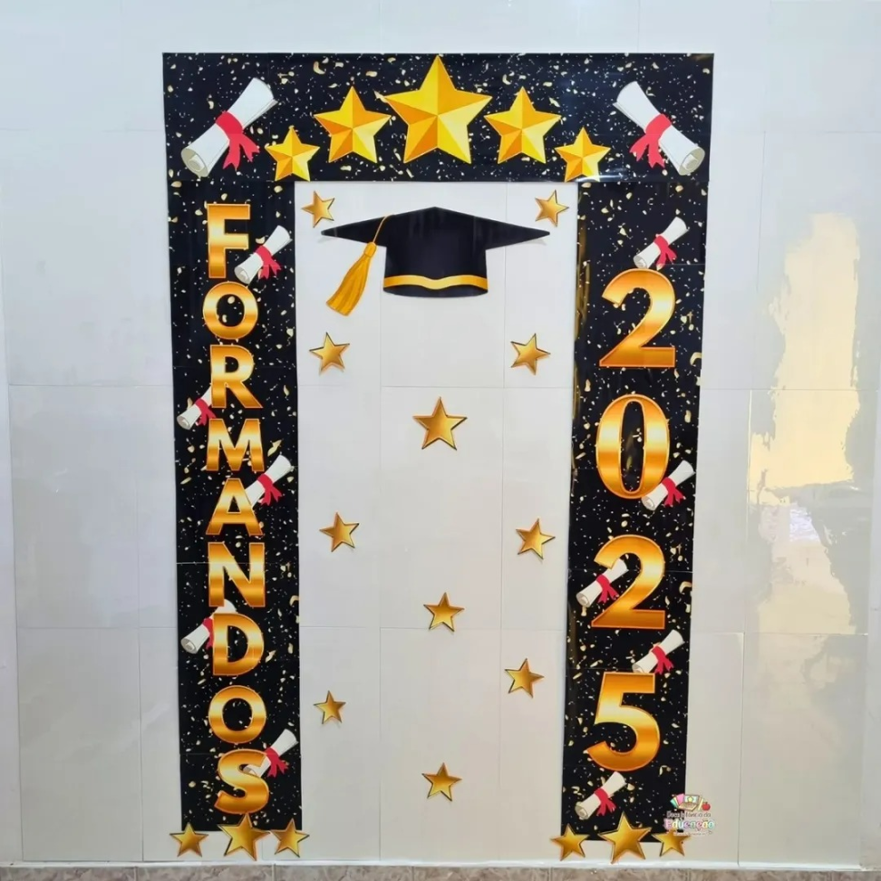 🎓Painel Formatura Preto e Dourado🎓 - #1