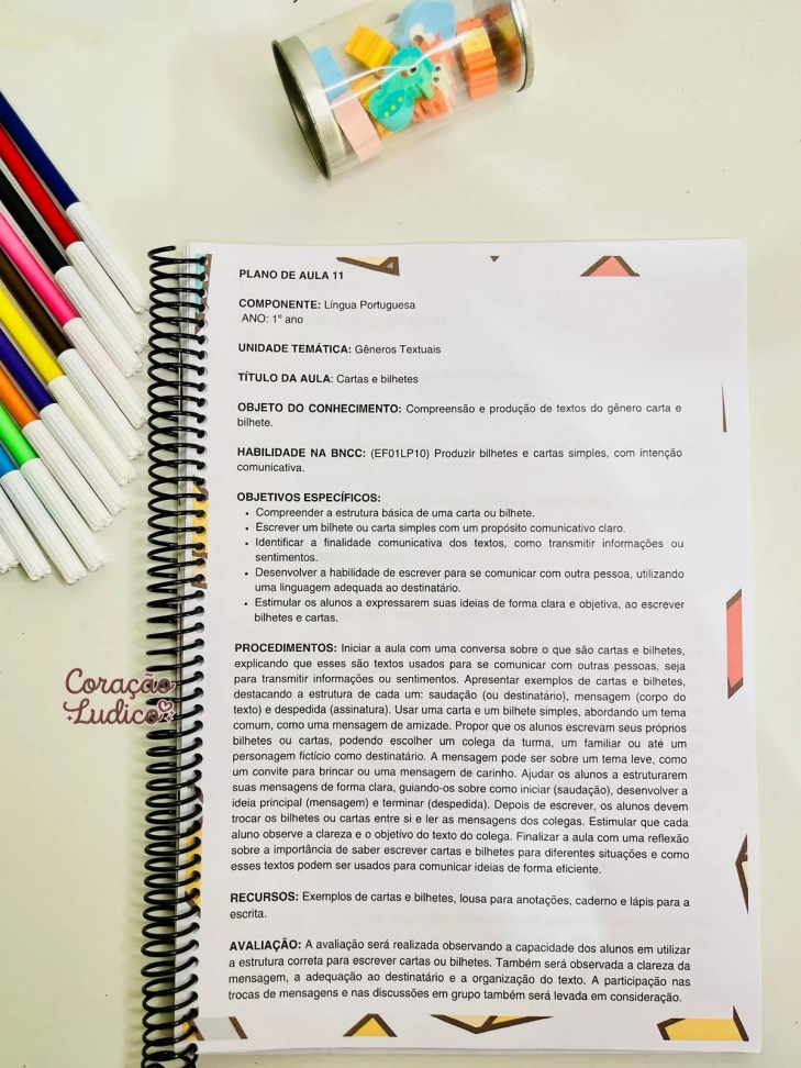 📚 Plano de Aula - 1º Ano Fundamental - #3