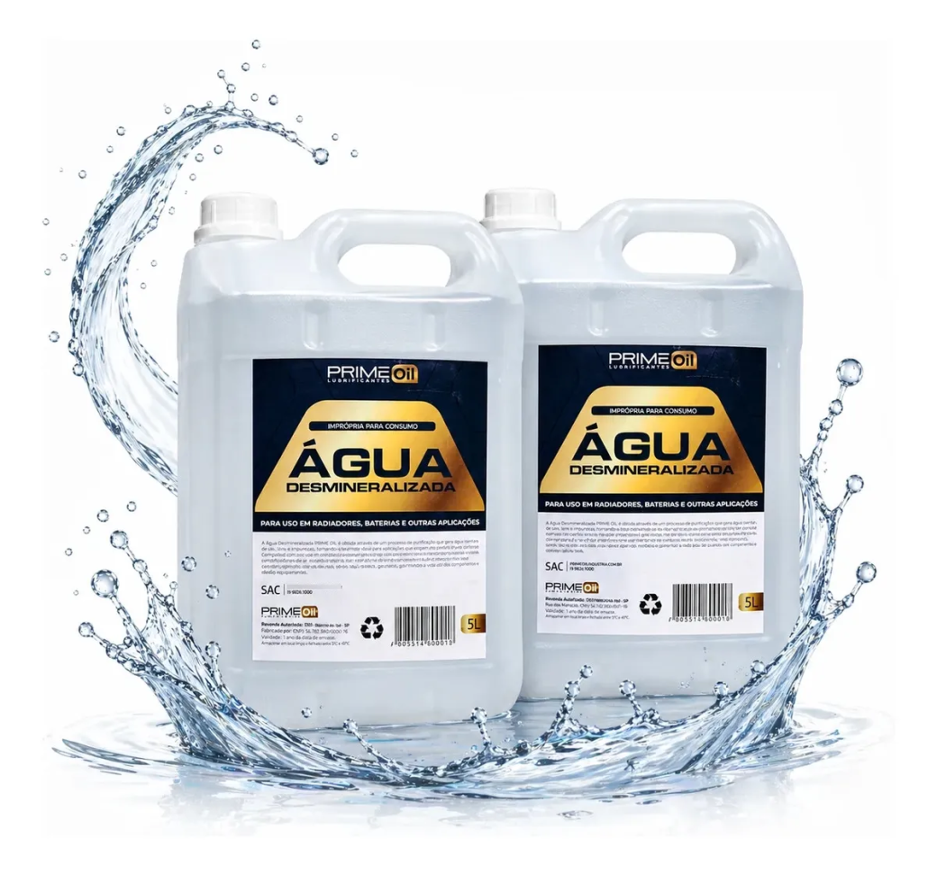 Kit 10l Água Desmineralizada Resfriamento Zero Corrosão