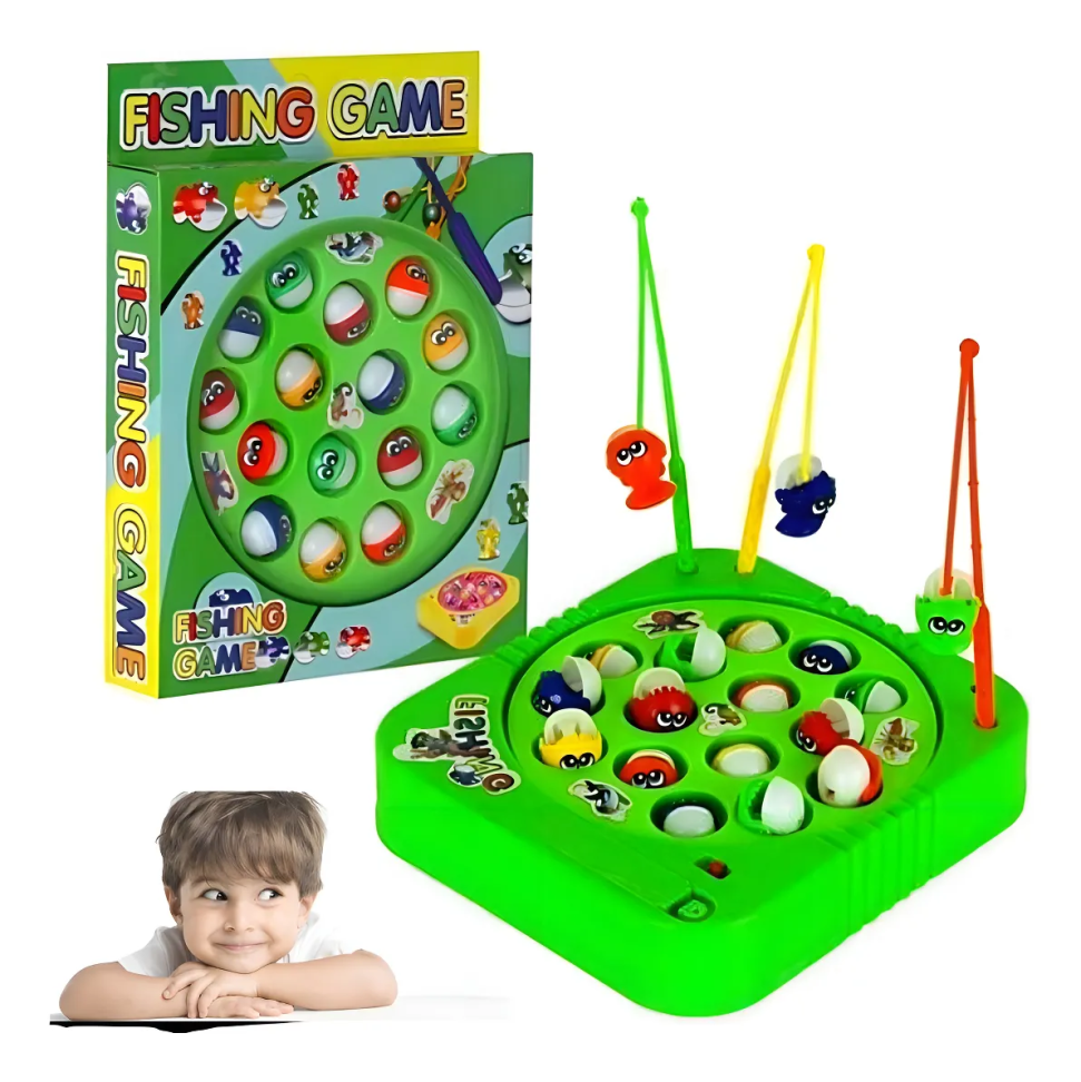 Brinquedo Pega Peixe Pesca Jogo Pescaria Grande A Pilha