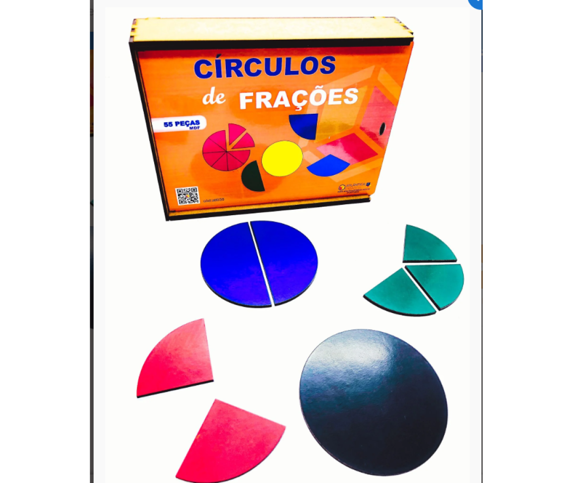 Círculos de Frações MDF 55 pçs - Atlântica