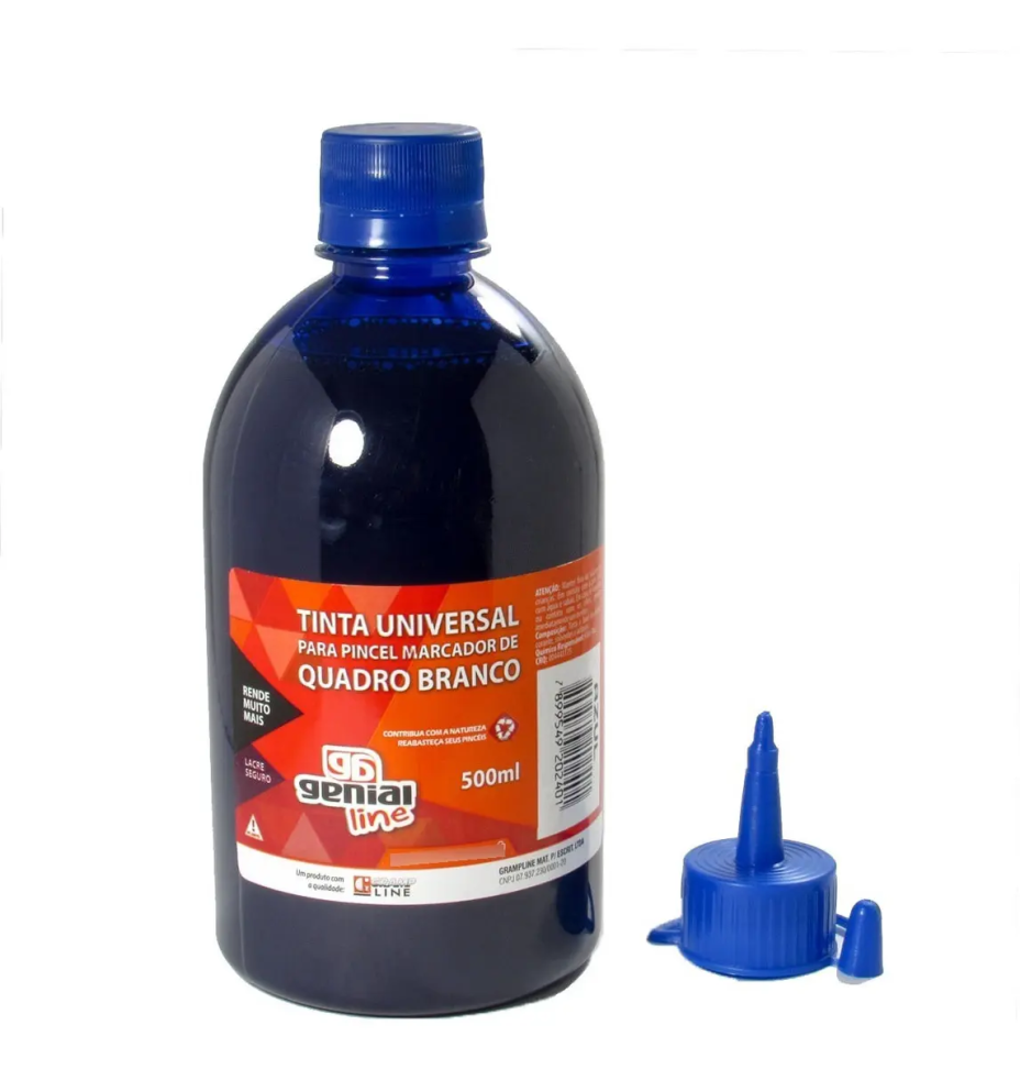 Tinta Para Pincel De Quadro Branco Azul 500ml