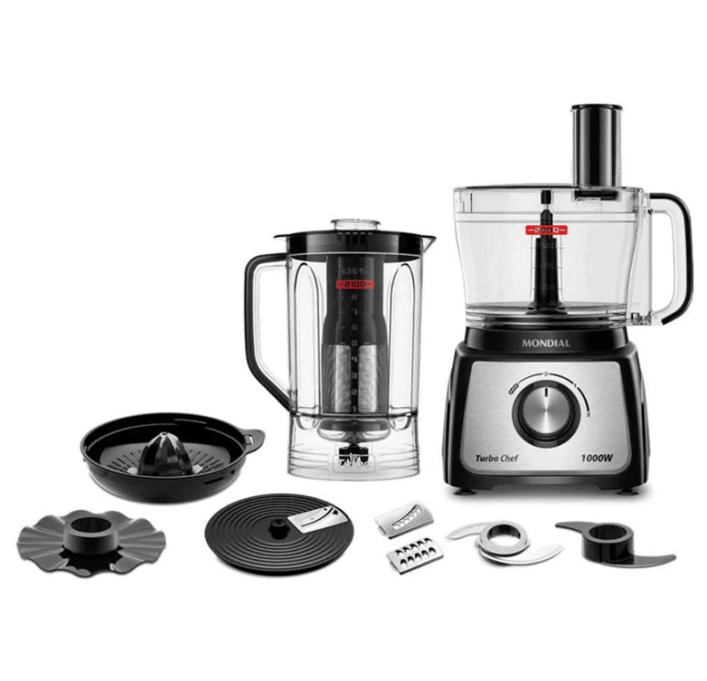 Multiprocessador de Alimentos Turbo Chef 9 em 1 MPN-01-BF Mondial