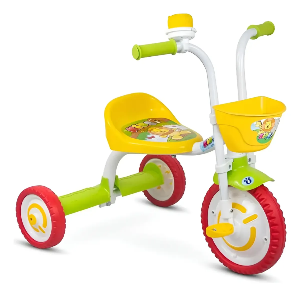 Triciclo Infantil Nathor You 3 Kids Amarelo E Verde