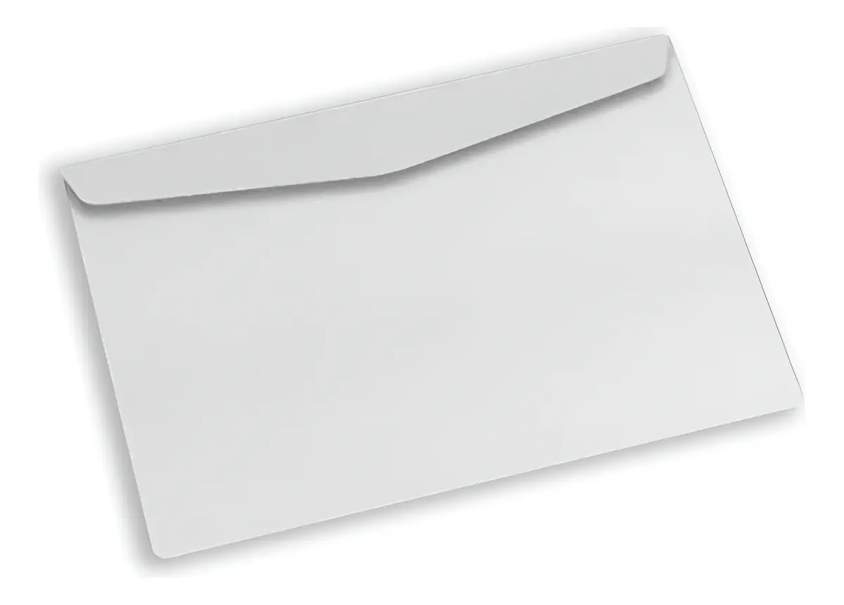 Envelope Carta Oficio 11,4x22,9cm Caixa com 1000 Un Branco