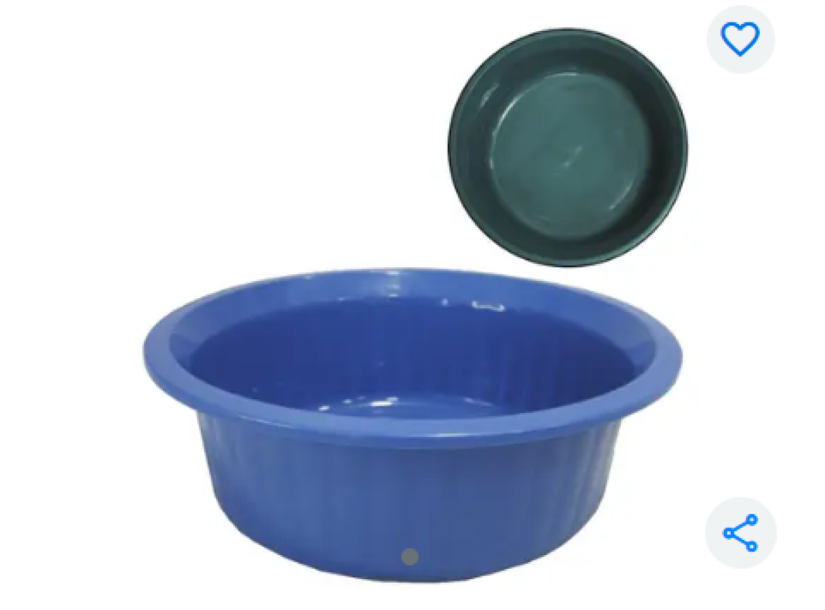 Bacia de plastico redonda canelada media colors 2,5l 18x25cm de ø - ERCA PLAST