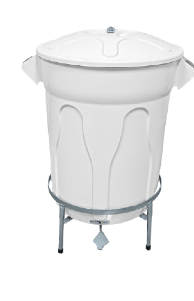 Lixeira Com Pedal de Aço 30 Litros Branca