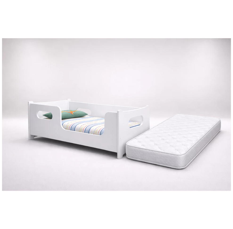 Cama Encanto Infantil Montessoriana Com Colchão Incluso Caminha Cercado Juvenil Quarto Resistente Reforçada Envio Full